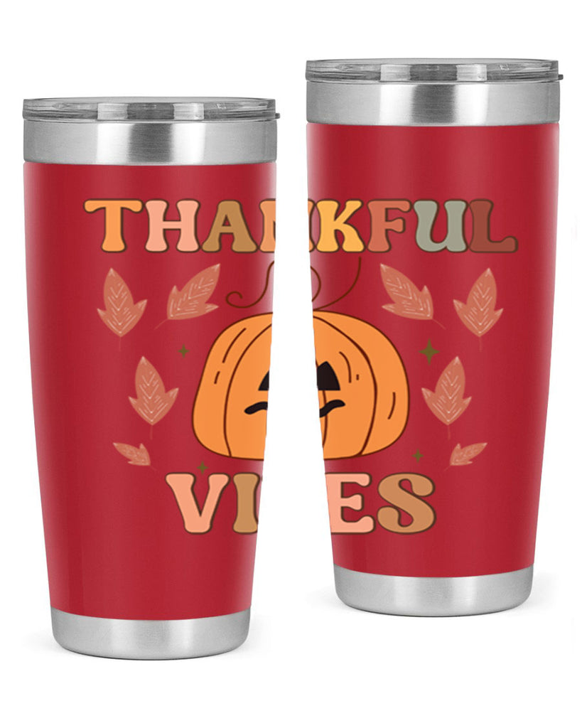 Thankful Vibes 607#- fall- Tumbler