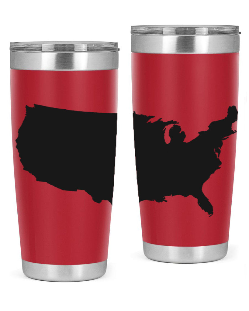 USA Solid Map Style 76#- Fourt Of July- Tumbler