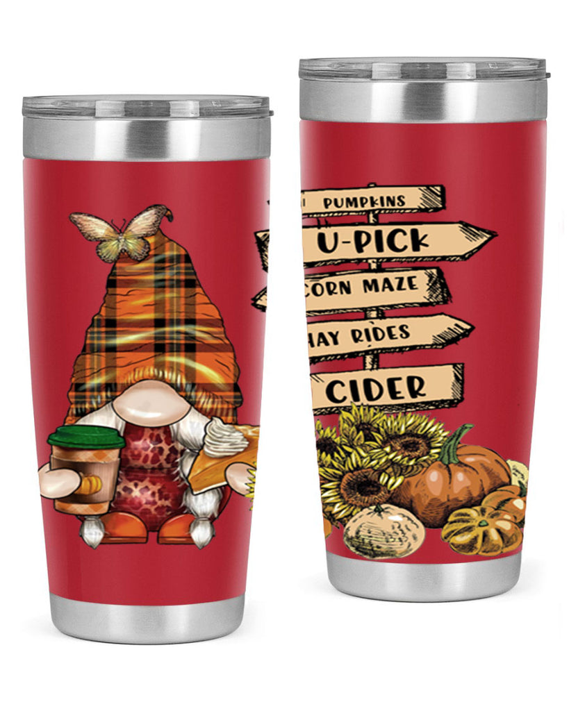 VintageFallGnome 625#- fall- Tumbler