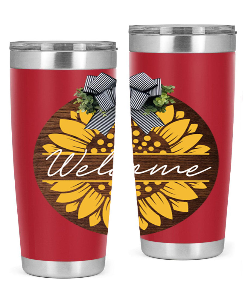 Welcome Sunflower Mockup584#- spring- Tumbler