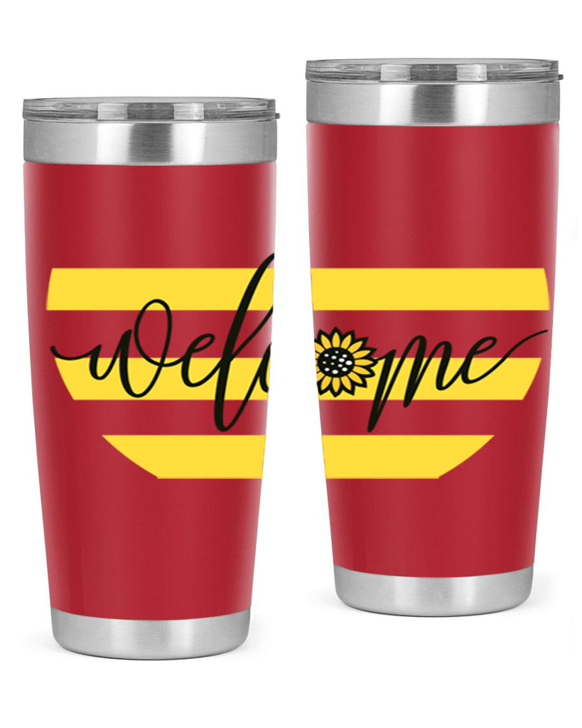 Welcome with sunflower592#- spring- Tumbler