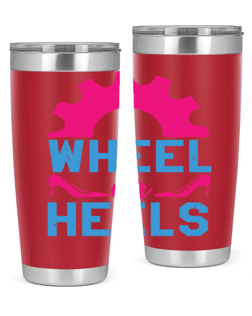 Wheel or Heels Style 8#- baby shower- tumbler