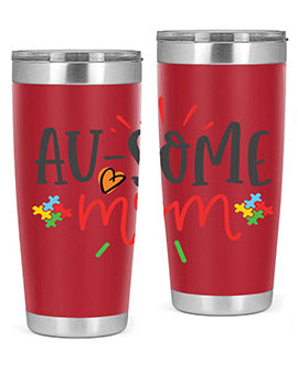 ausome mom Style 4#- autism- Tumbler
