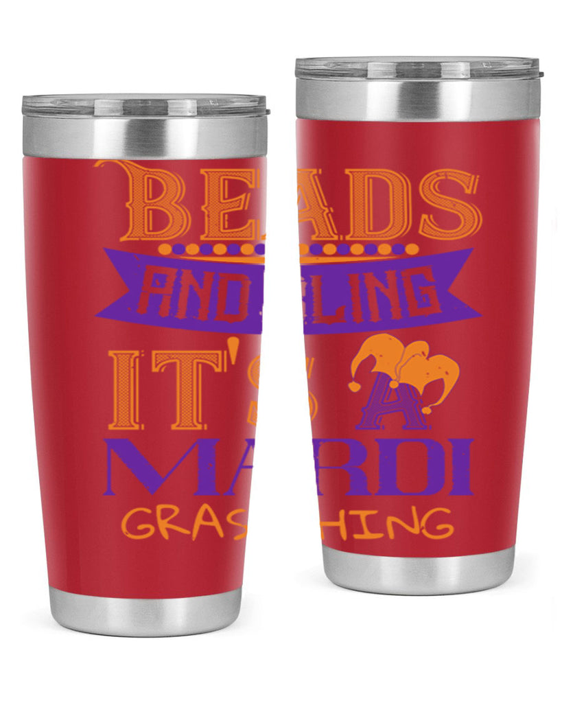 beads and bling its a mardi gras thing 51#- mardi gras- Tumbler