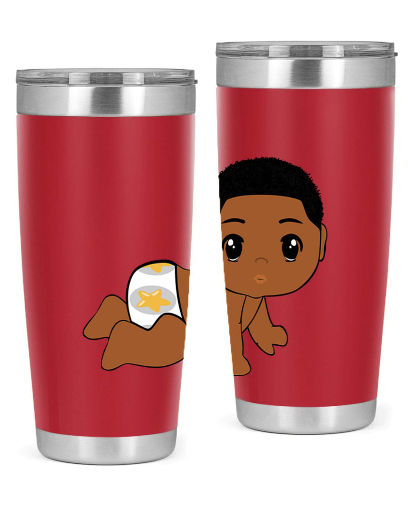 black baby boy 3#- black men - boys- tumbler