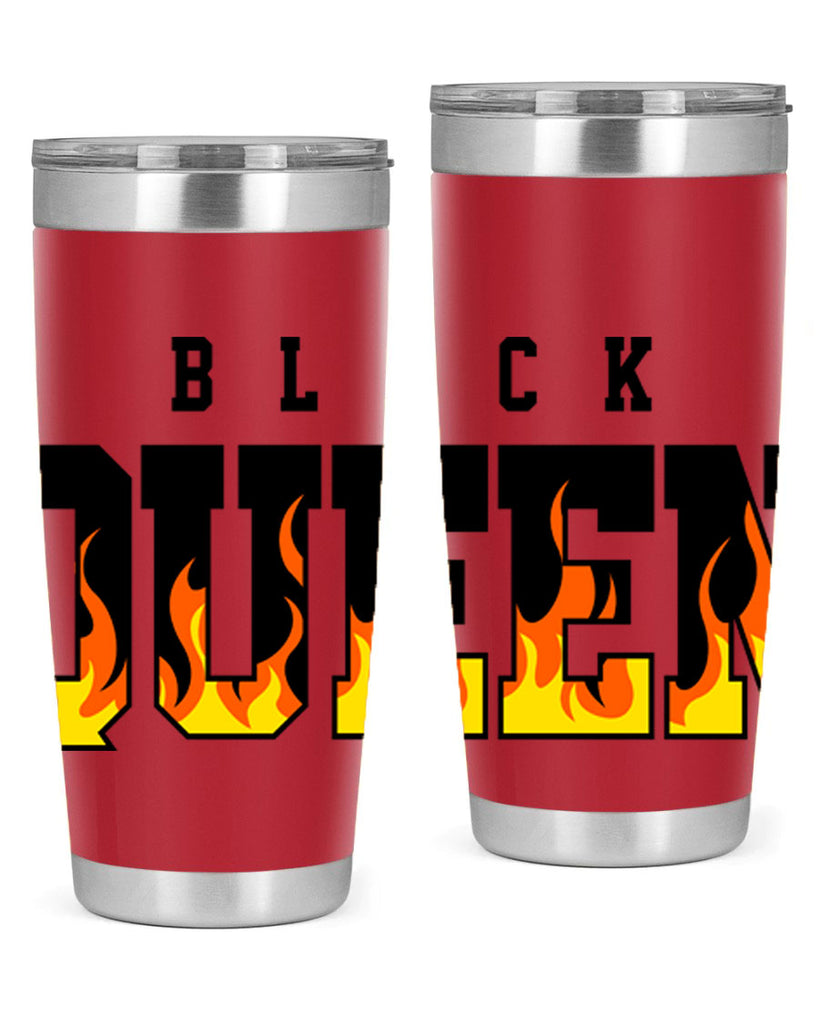 black queen flames 220#- black words phrases- Cotton Tank