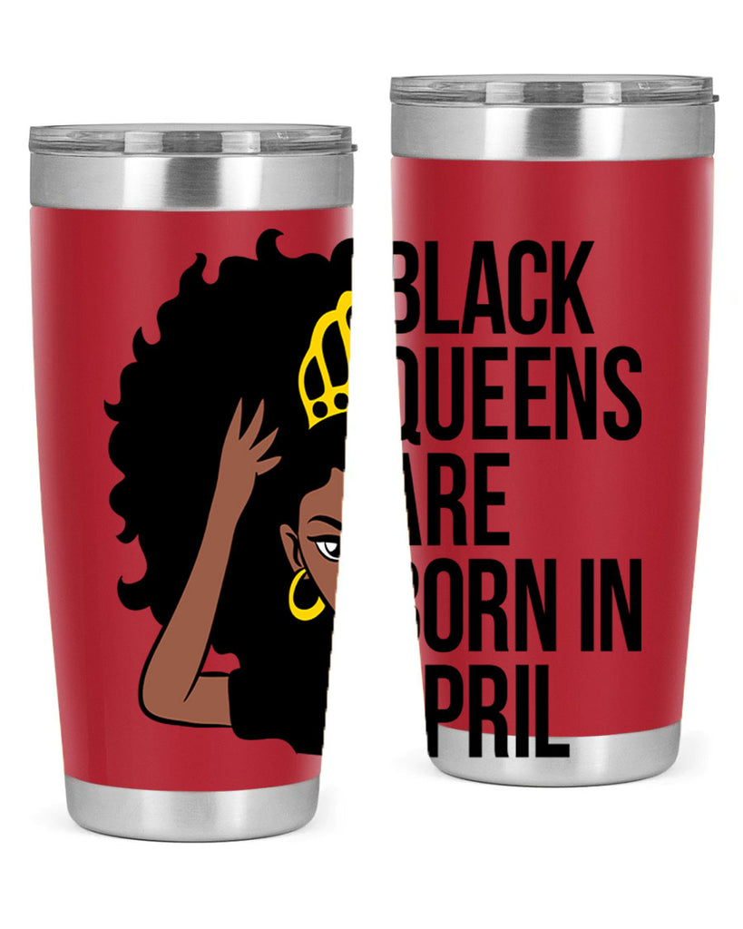 black queens are born in april 218#- black words phrases- Cotton Tank