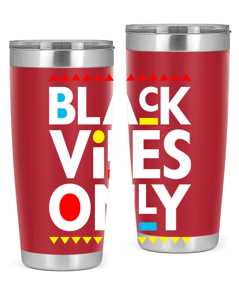 black vibes only 217#- black words phrases- Cotton Tank