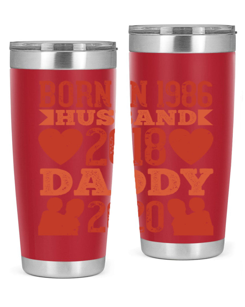 born in husband daddy 123#- fathers day- Tumbler