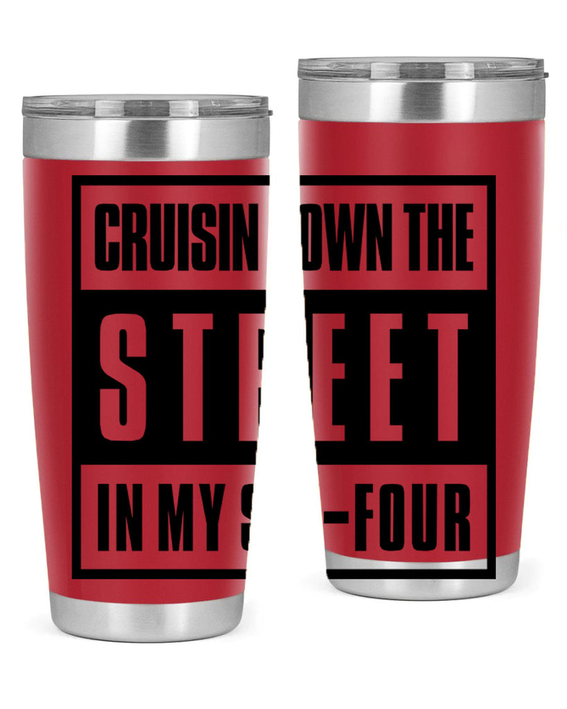 cruisin down the street 181#- black words phrases- Cotton Tank