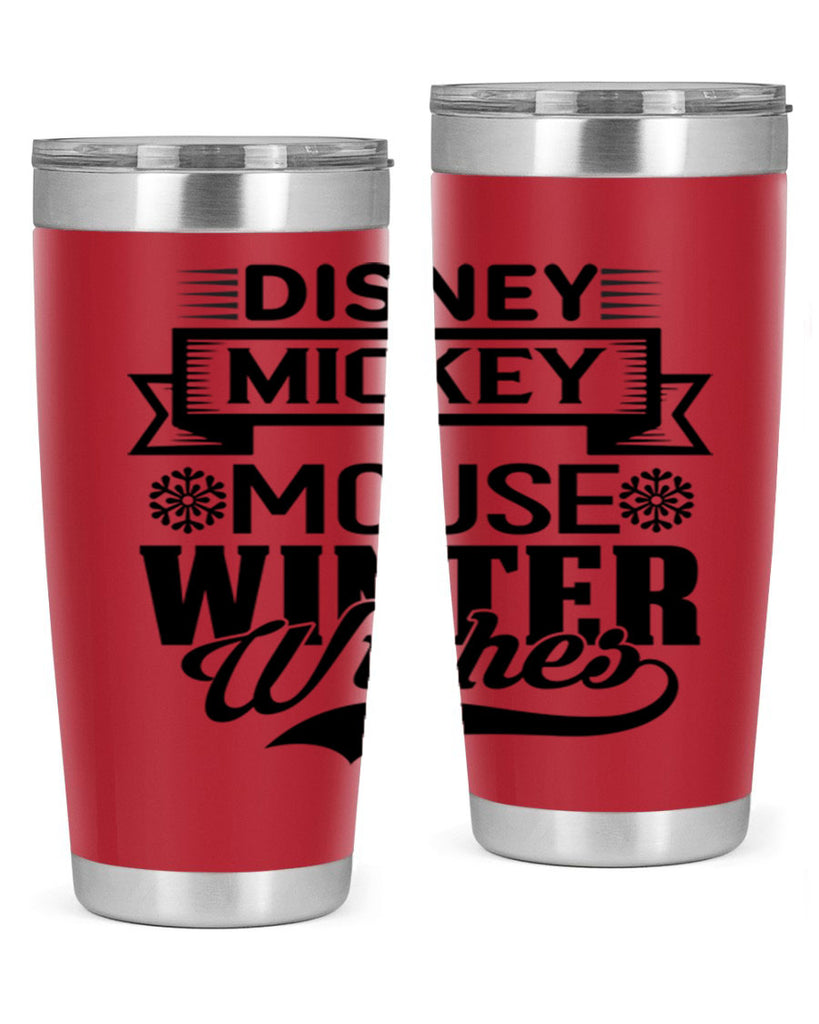disney mickey mouse winter wishes 93#- winter- Tumbler
