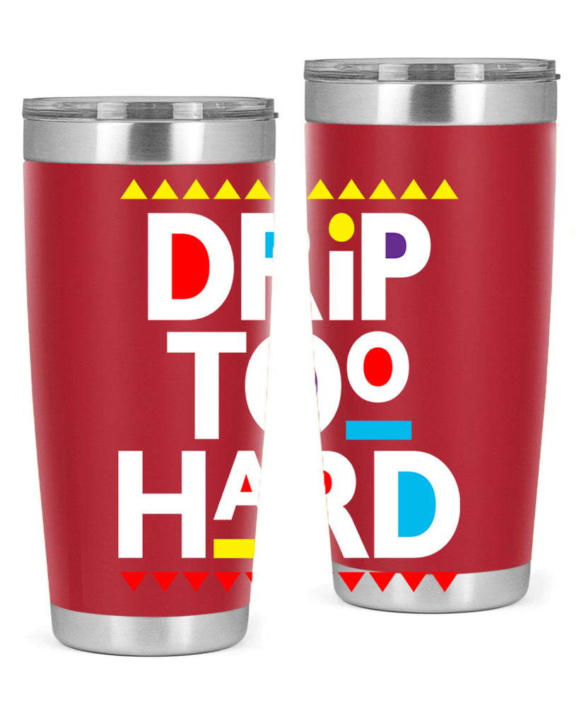 drip too hard 163#- black words phrases- Cotton Tank