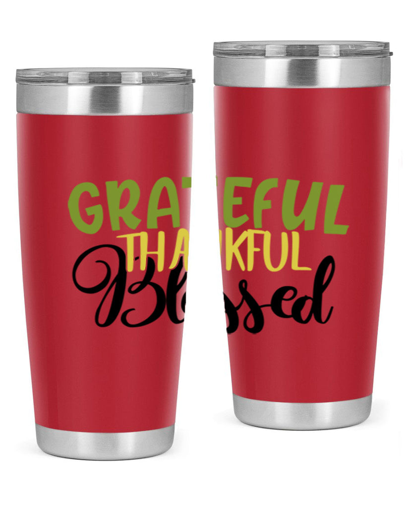 grateful thankful blessed 57#- thanksgiving- Tumbler
