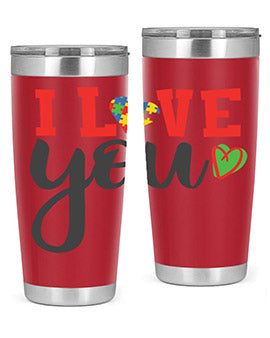 i love you Style 23#- autism- Tumbler