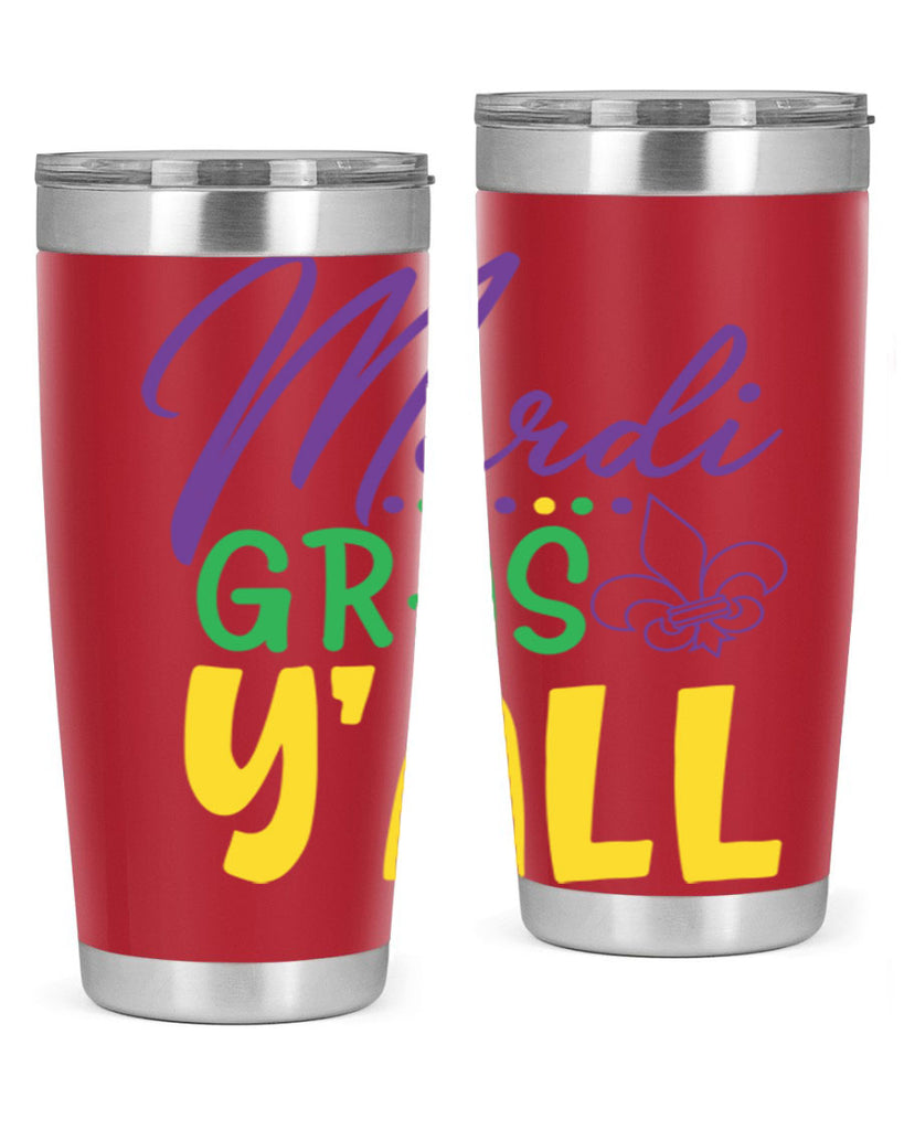 mardi gras yall 77#- mardi gras- Tumbler