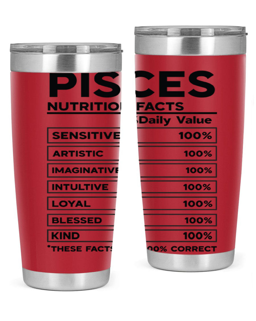 pisces Nutrition Facts 367#- zodiac- Tumbler