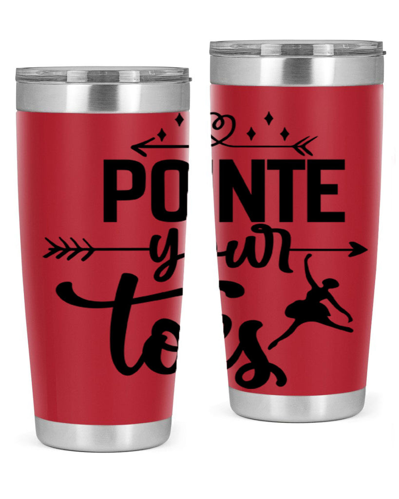 pointe your toes 72#- ballet- Tumbler
