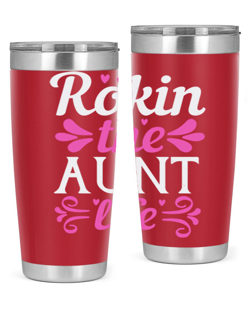 rokin the aunt life Style 24#- aunt- Tumbler