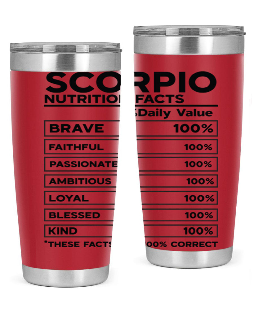 scorpio Nutrition Facts 434#- zodiac- Tumbler