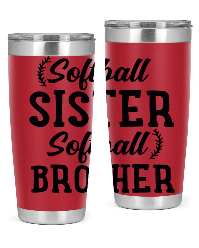 softball sister softball brother 2273#- softball- Tumbler