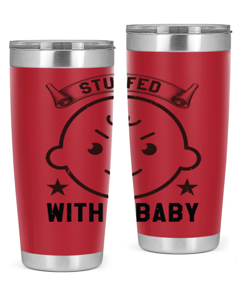 stuffed with a baby Style 14#- baby shower- tumbler