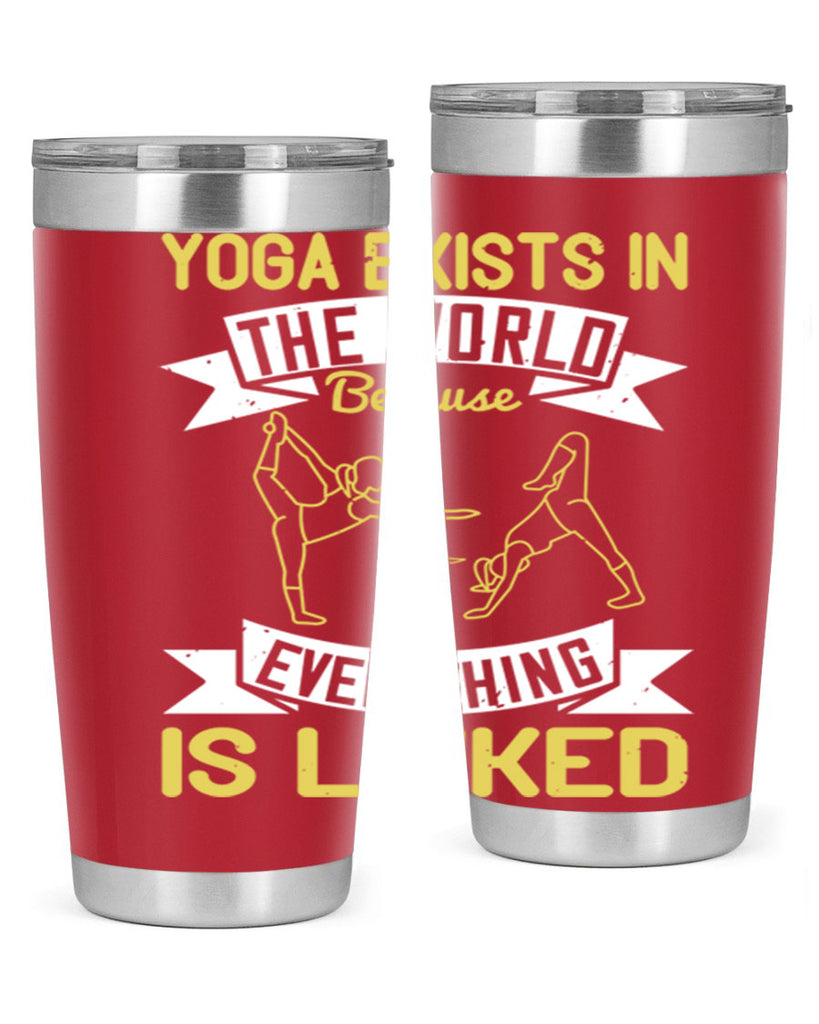 yoga exists in the world because everything is linked 32#- yoga- Tumbler