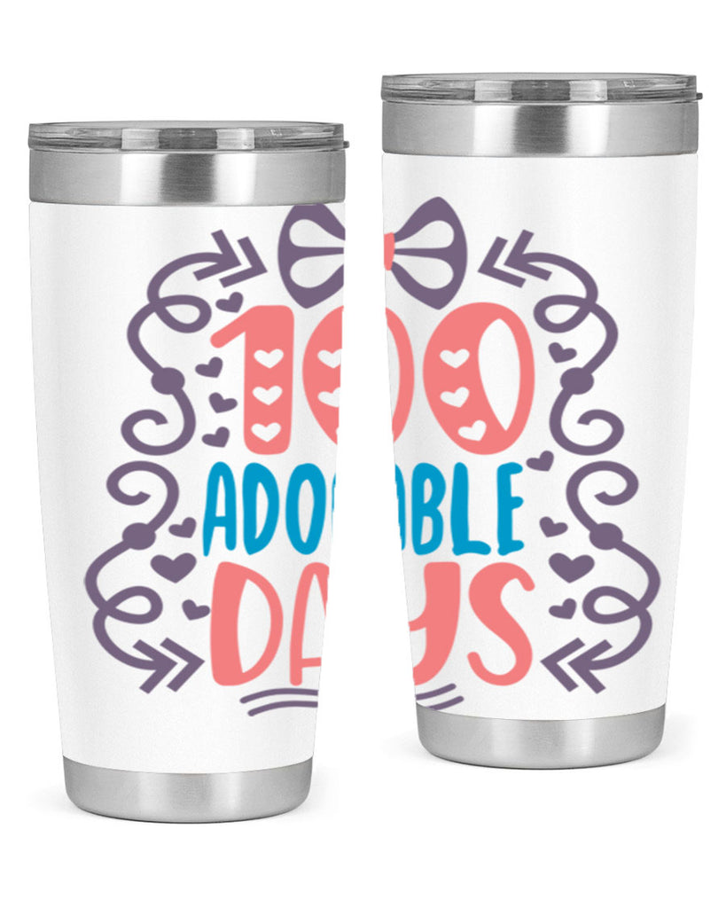 1 100 adorable days 17#- 100 days of school- Tumbler