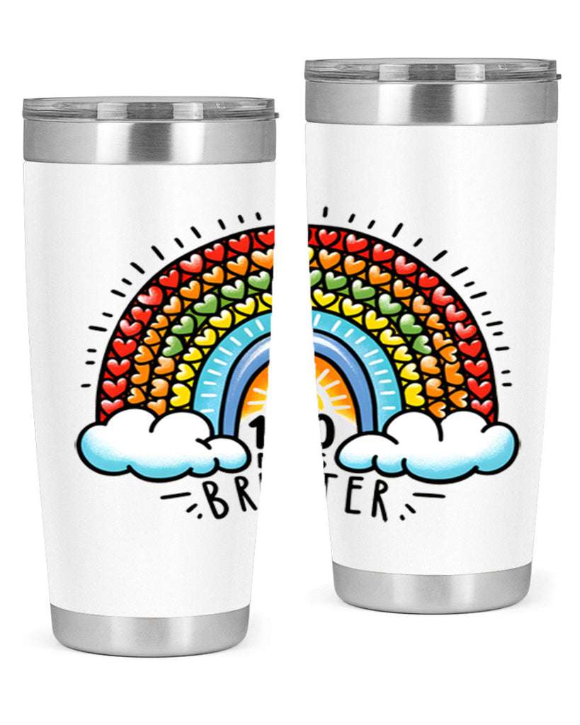 100 Days Brighter PNG 29#- 100 days of school- Tumbler