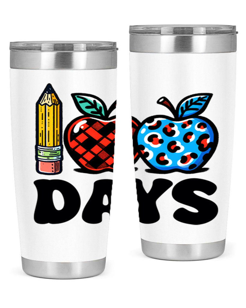 100th day of school Apple 38#- 100 days of school- Tumbler