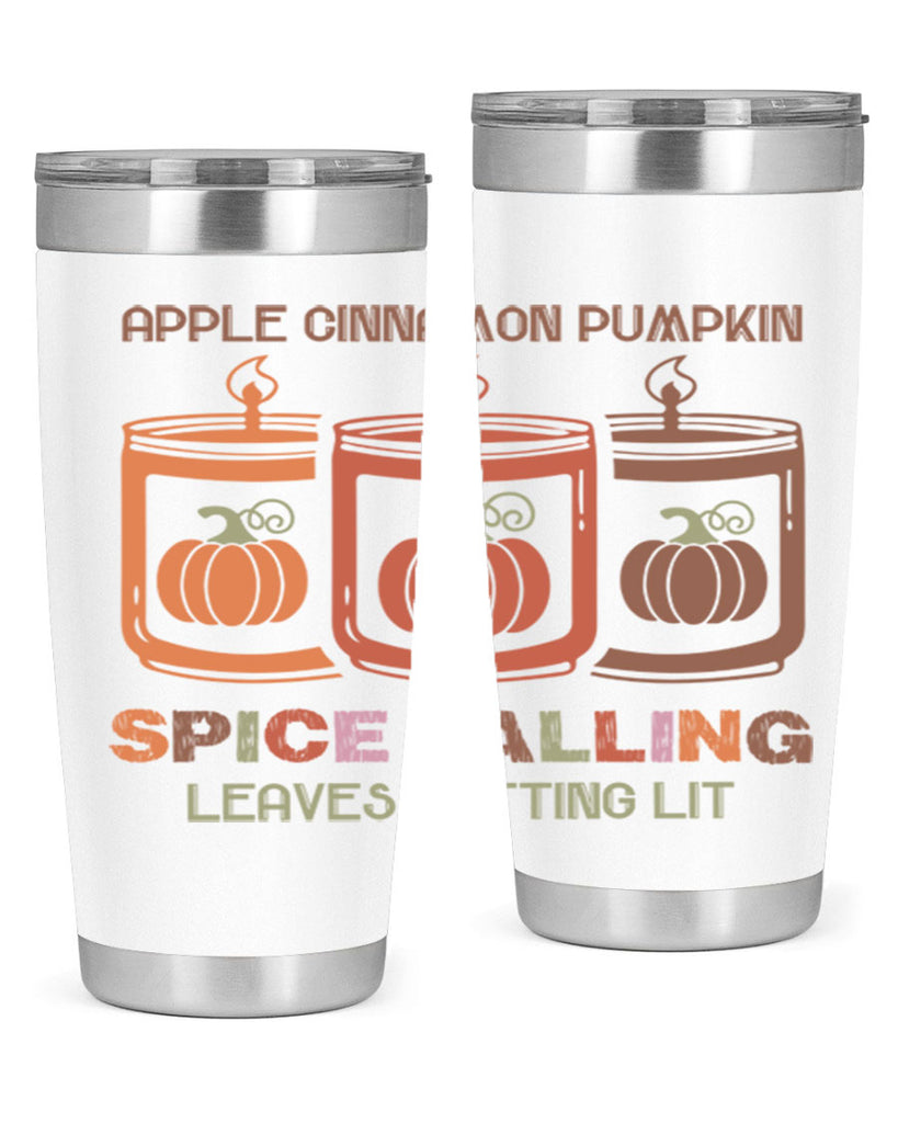 Apple Cinnamon Pumpkin Spice Falling Leaves Getting Lit 11#- fall- Tumbler