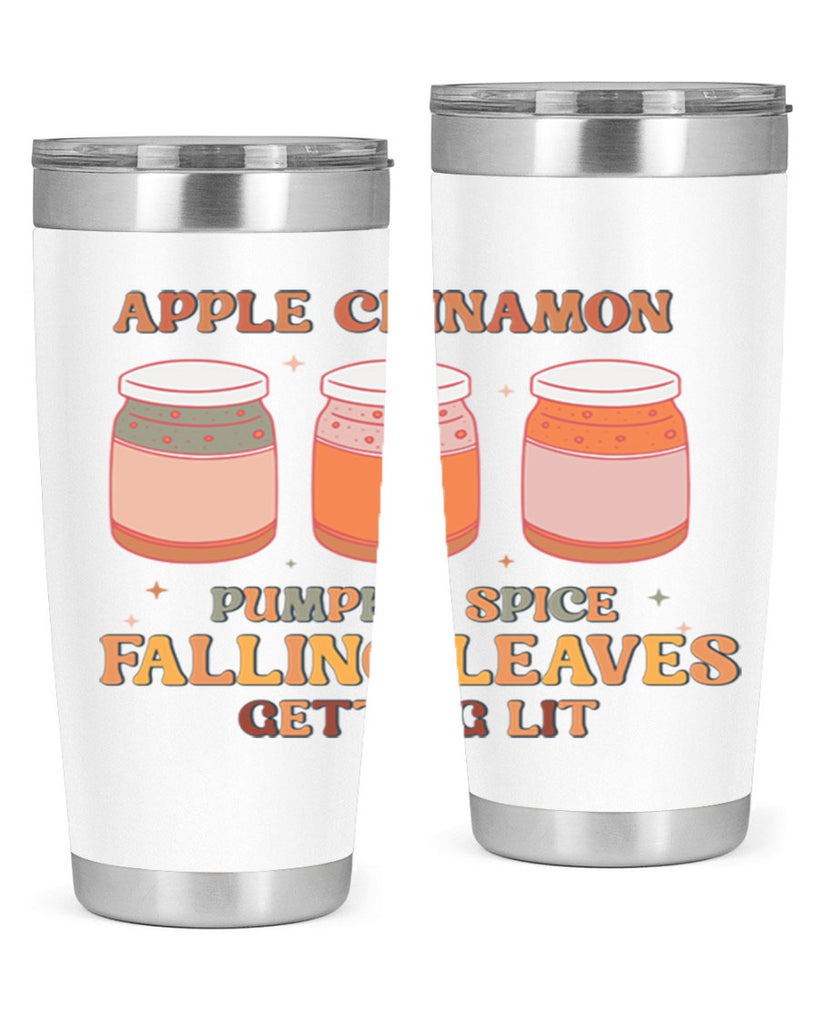 Apple Cinnamon Pumpkin Spice Falling Leaves Getting Lit 12#- fall- Tumbler