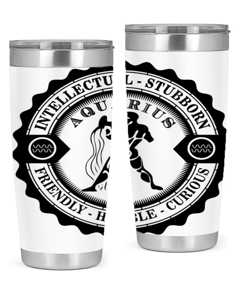 Aquarius balck 44#- zodiac- Tumbler