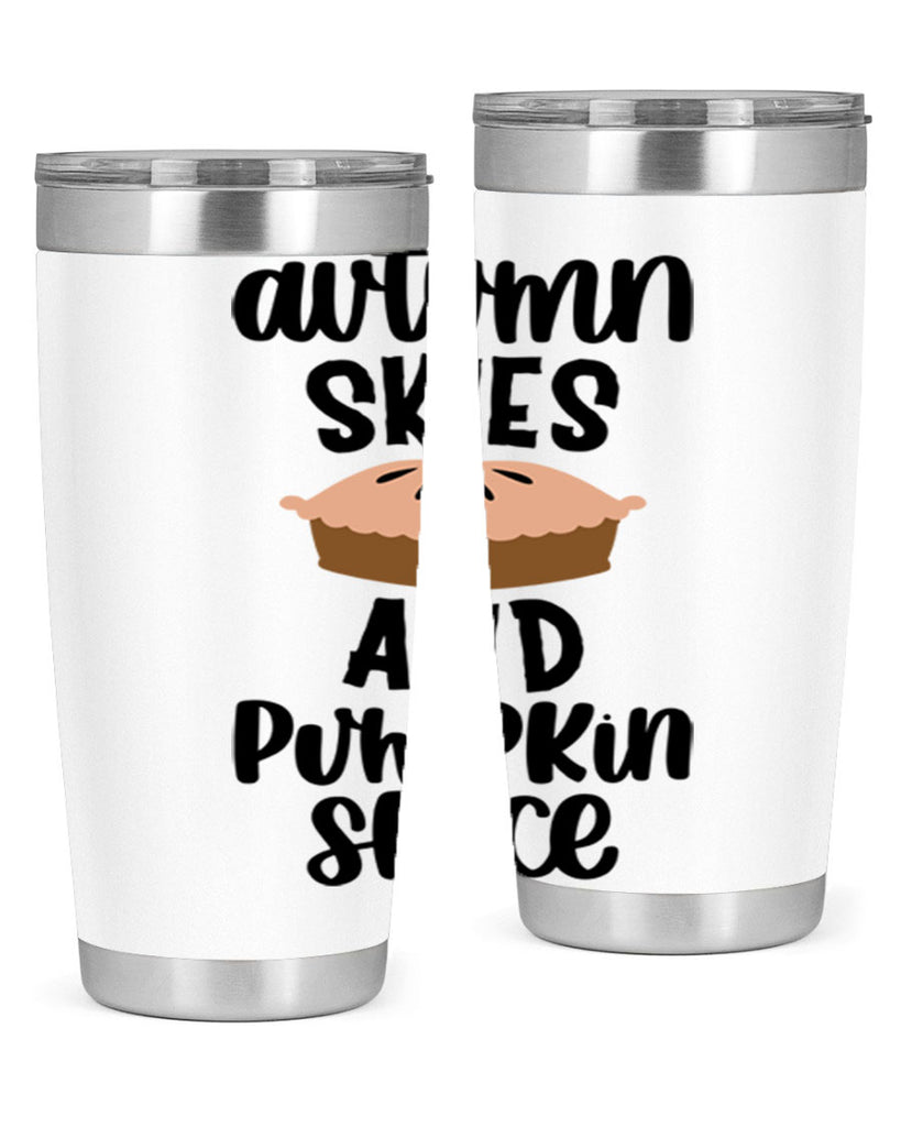 Autumn Skies And Pumpkin Spice 477#- fall- Tumbler