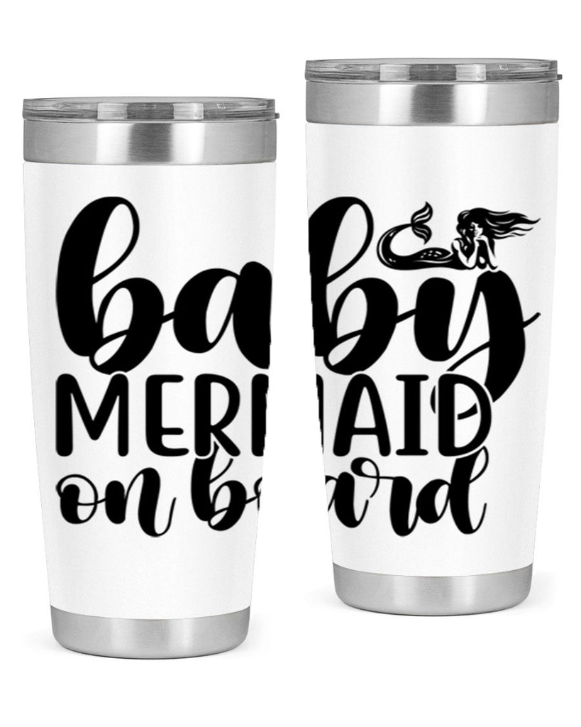 Baby mermaid on board 41#- mermaid- Tumbler