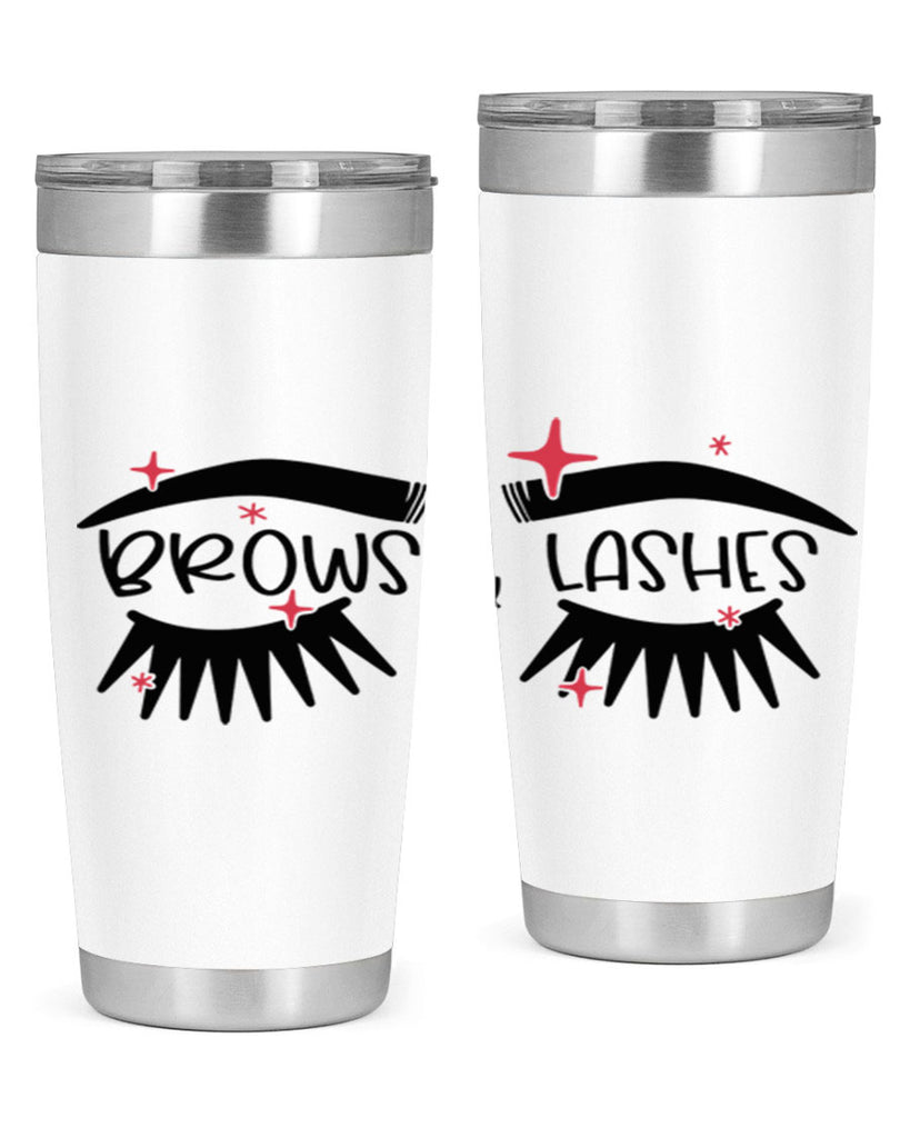 Brows Lashes Style 123#- make up- Tumbler