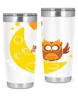 Carpe Noctem Moon Stars Owl A TurtleRabbit 1#- owl- Tumblers