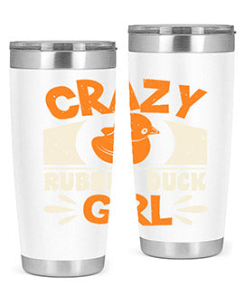 Crazy Rubber Duck Girl Style 4#- duck- Tumbler
