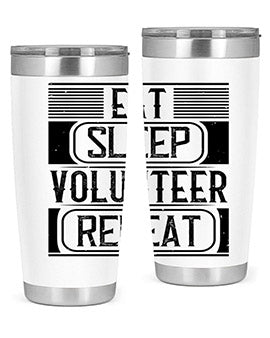 Eat Sleep Volunteer Repeat Style 15#- volunteer- Tumbler