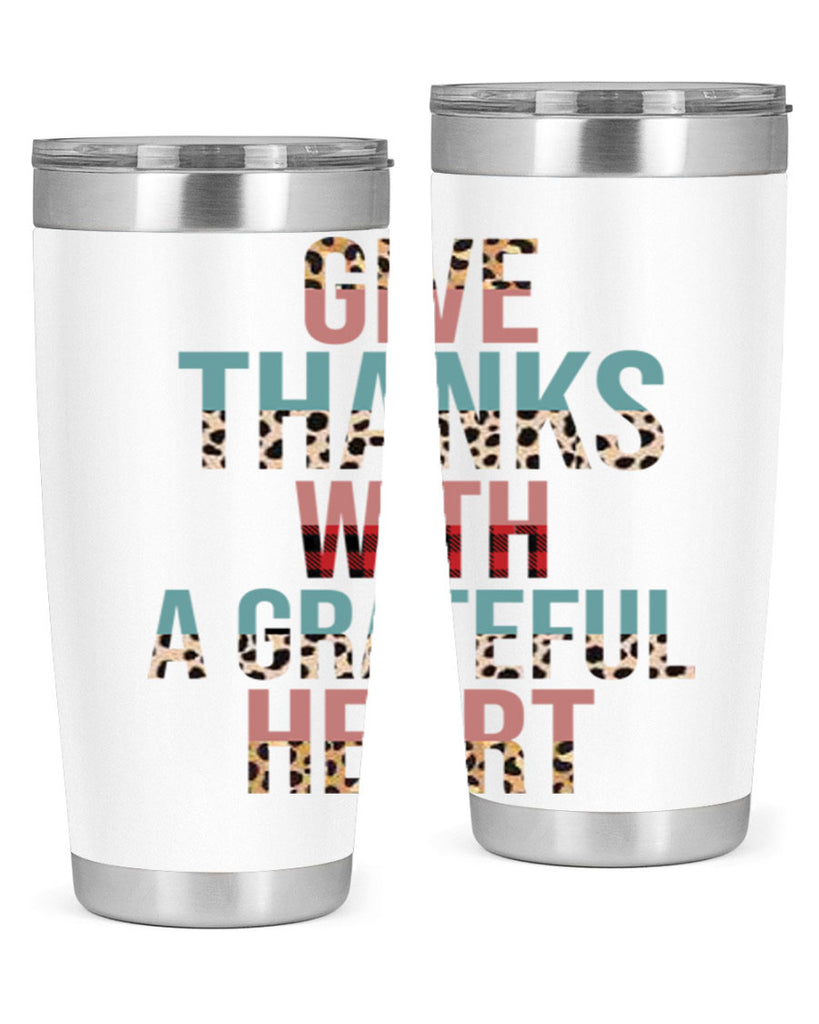 Give thanks with a grateful heart 195#- fall- Tumbler