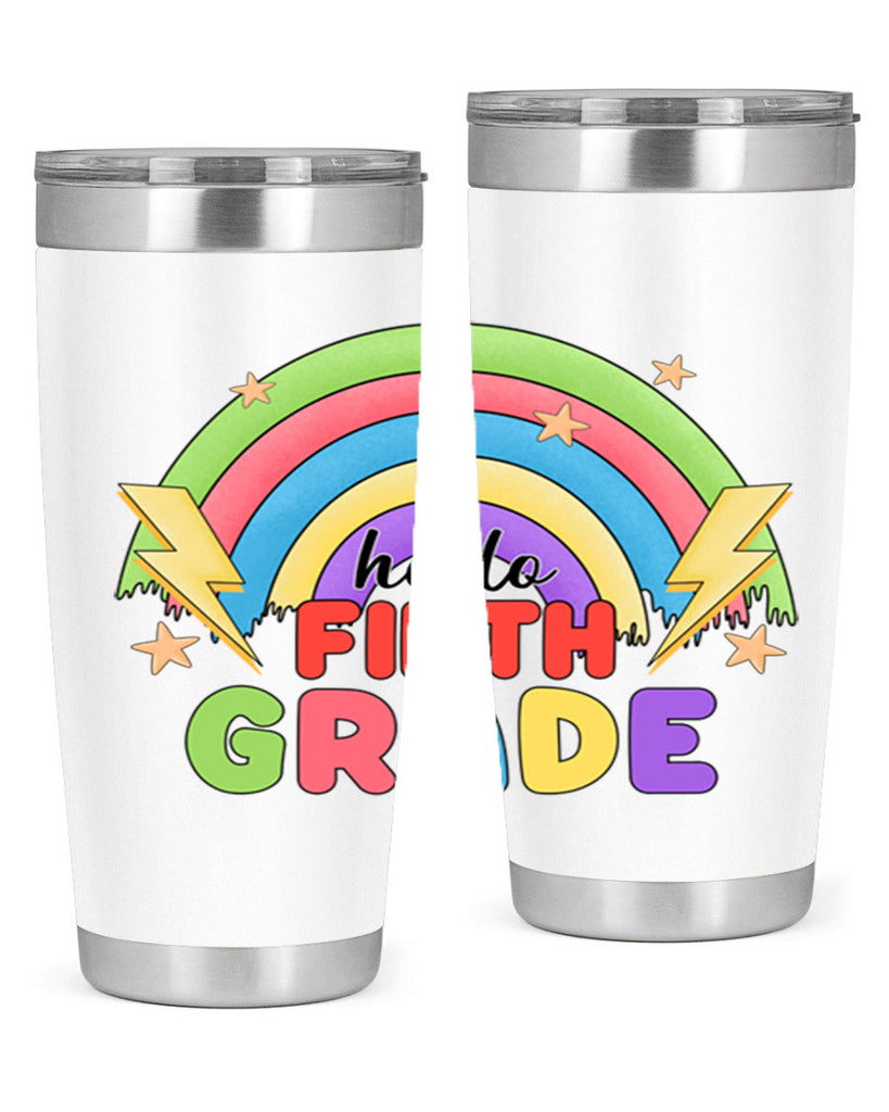 Hello 5th Grade Rainbow 14#- 5th grade- Tumbler