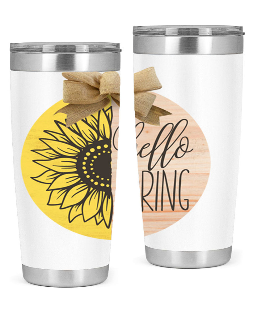 Hello spring half sunflower Mockup198#- spring- Tumbler