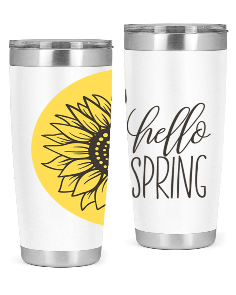 Hello spring half sunflower199#- spring- Tumbler