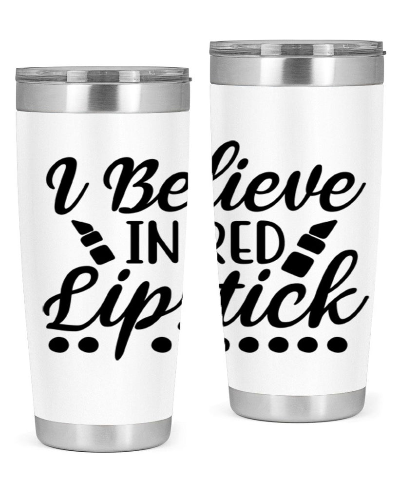 I Believe In Red Lipstick 106#- fashion- Cotton Tank