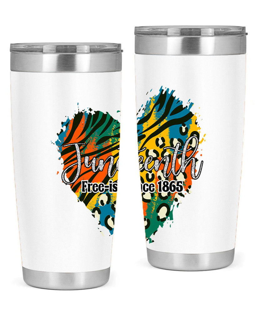 Juneteenth Freeish Since 1865 Heart Png 38#- Juneteenth- tumbler