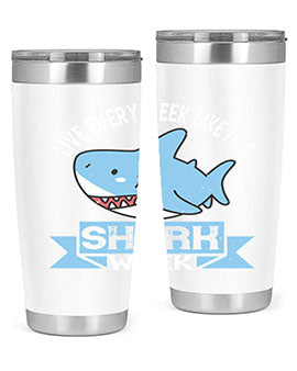 Live every week like it’s shark week Style 54#- shark  fish- Tumbler