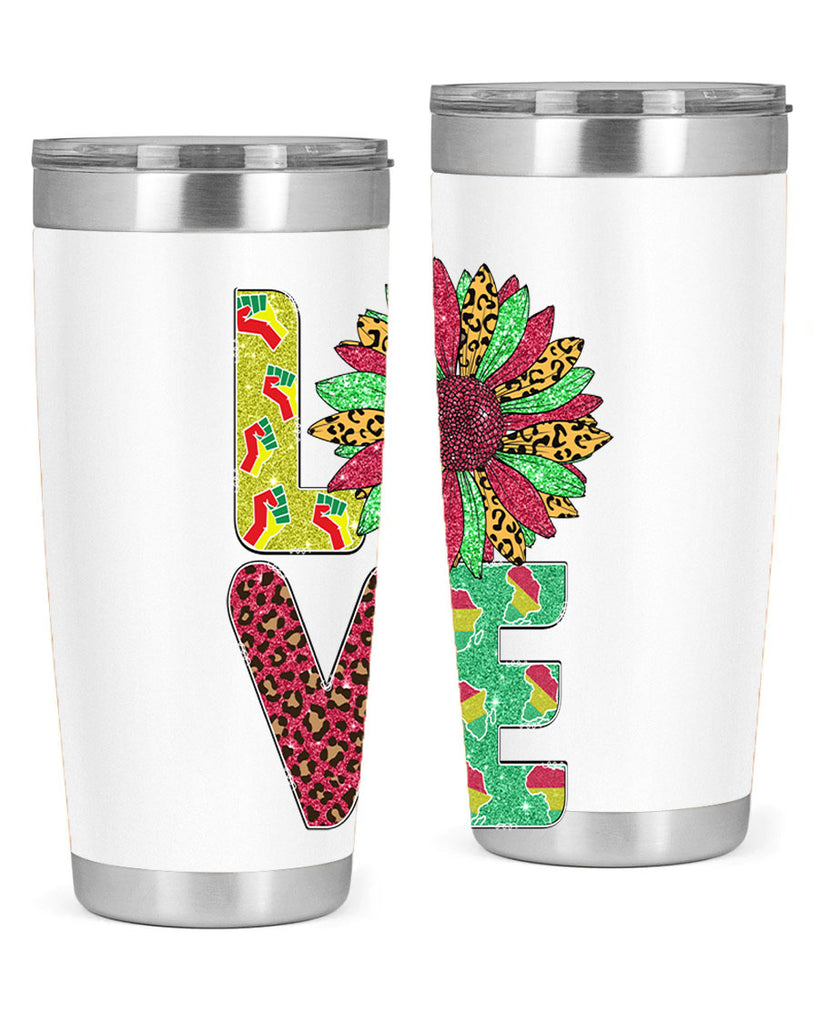 Love Juneteenth Day Fist Sunflower Png 7#- Juneteenth- tumbler