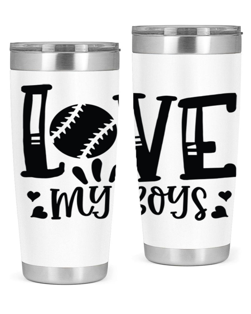 Love My Boys 2053#- baseball- Tumbler