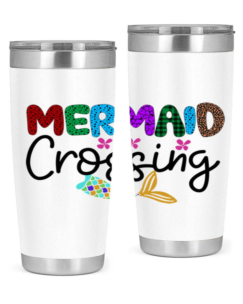 Mermaid Crossing 399#- mermaid- Tumbler