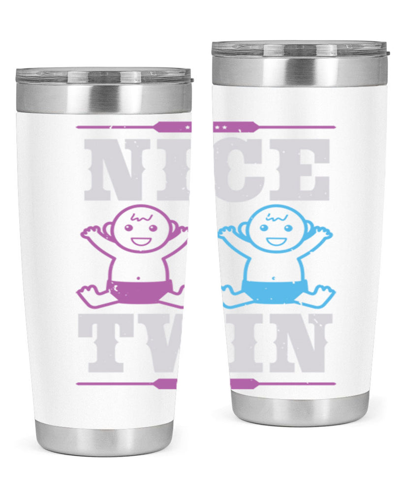Nice Twin Style 26#- baby shower- tumbler