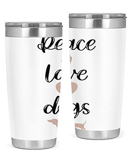 Peace Love Dogs Style 11#- dog- Tumbler